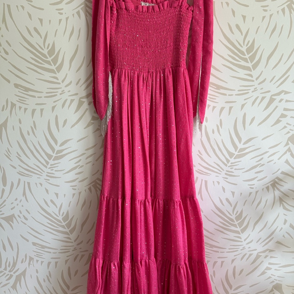 Sundress official Pink Long Sleeve Maxi Dress